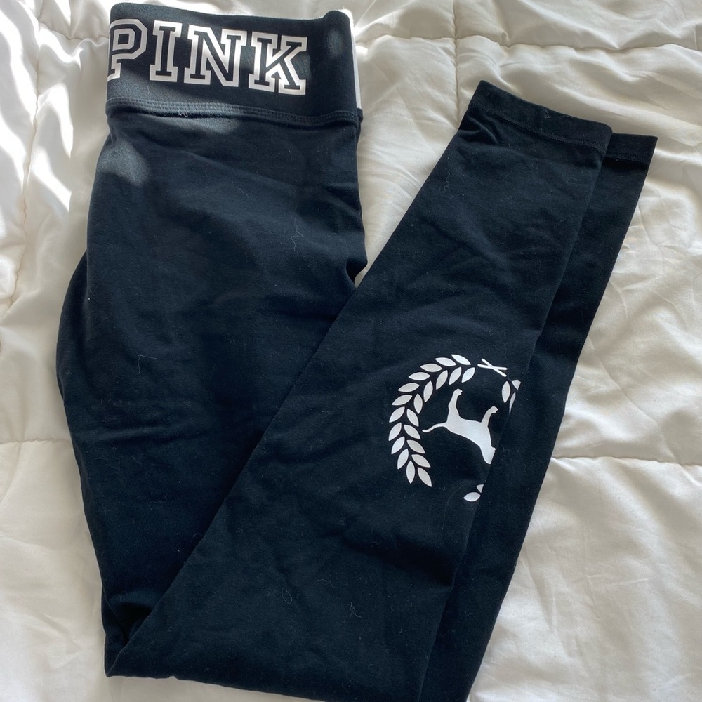 Pink logo leggings